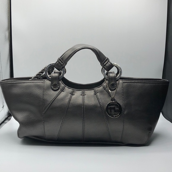 LikeNew Vintage Tommy Hilfiger Gray Shoulder Purse - Picture 2 of 16